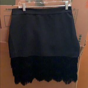 Whistles fringed knee length skirt sz 10